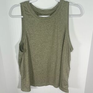 Athleta uptempo tank top in olive green heather size Large